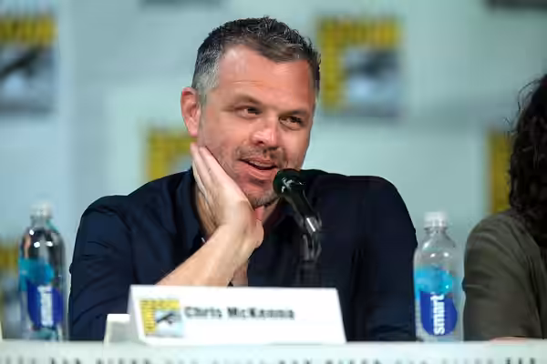 Chris McKenna speaking at the 2014 San Diego Comic Con International, for "Community", at the San Diego Convention Center in San Diego, California. Please attri