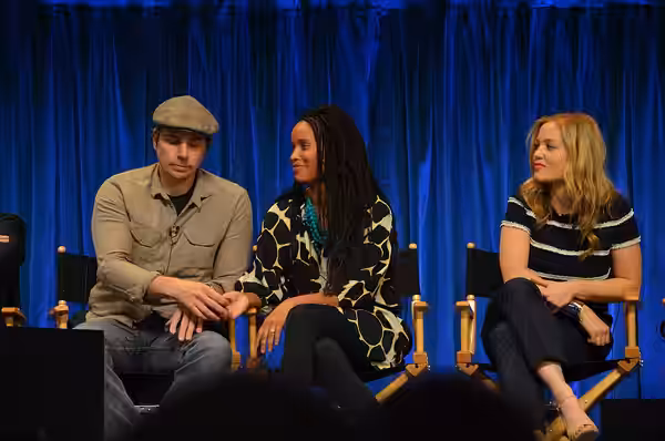 Actors Dax Shepard, Joy Bryant and Erika Christensen at the 2013 PaleyFest for Parenthood.