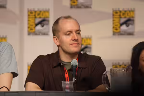Writer and voice actor Mark Hentemann during the Family Guy panel. (2009)