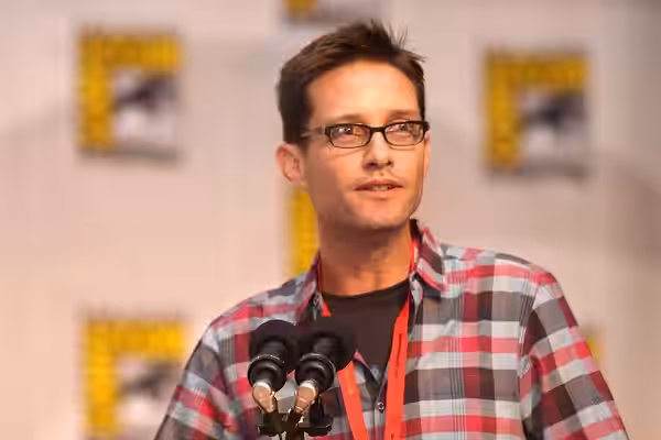 Writer and showrunner Mike Barker on the American Dad! panel at the 2010 San Diego Comic Con in San Diego, California. Please attribute to Gage Skidmore if used