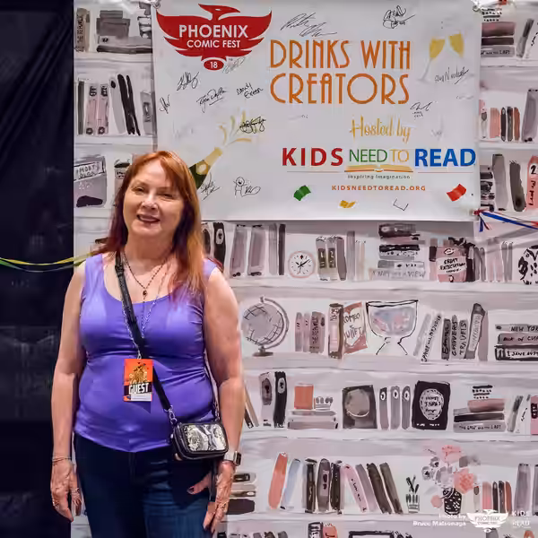 Melinda M. Snodgrass. Phoenix Comic Fest and Kids Need to Read hosted Drinks with Creators. This event provided an opportunity for Comicon members to meet their (2018)