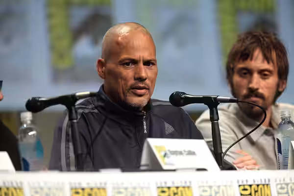 David Labrava and Niko Nicotera speaking at the 2014 San Diego Comic Con International, for "Sons of Anarchy", at the San Diego Convention Center in San Diego, 