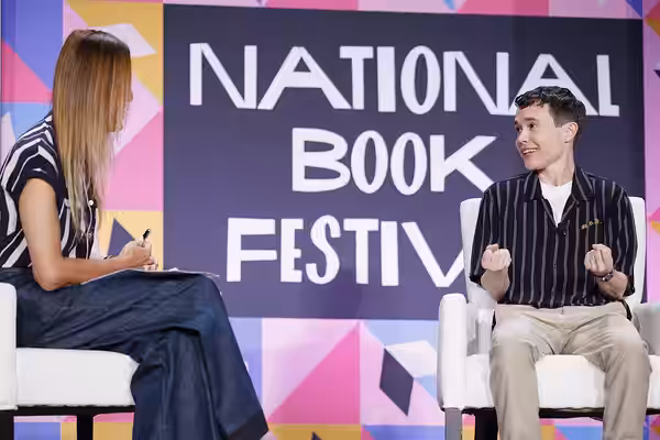 Oscar-nominated actor and trans advocate Elliot Page speaks about his new memoir, “Pageboy,” with Semafor executive editor Gina Chua at the National Book Festiv (2023)