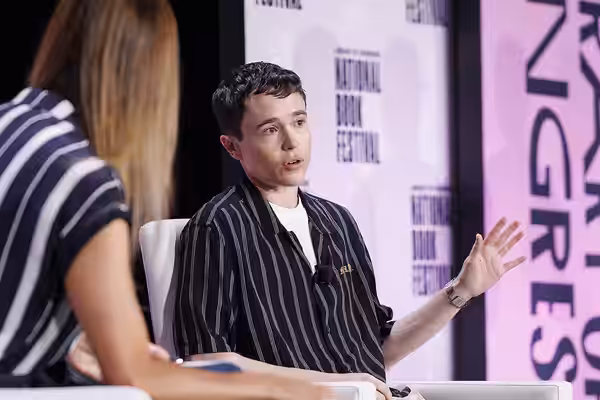 Oscar-nominated actor and trans advocate Elliot Page speaks about his new memoir, “Pageboy,” with Semafor executive editor Gina Chua at the National Book Festiv (2023)