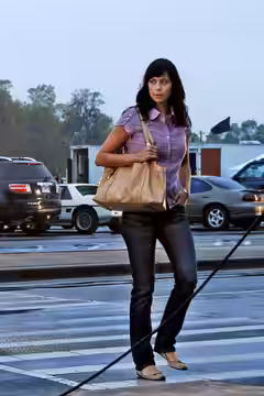 Catherine Bell during filming a scene for an upcoming episode of "Army Wives" April 7 on Charleston AFB. (2008)