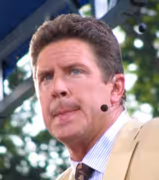 Dan Marino preparing for a ESPN interview. (2005)