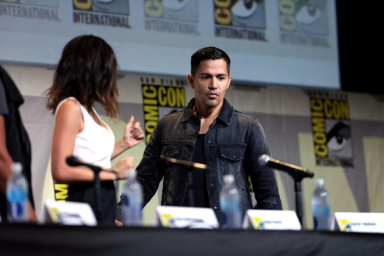 Jay Hernandez speaking at the 2016 San Diego Comic Con International, for "Suicide Squad", at the San Diego Convention Center in San Diego, California. Please a