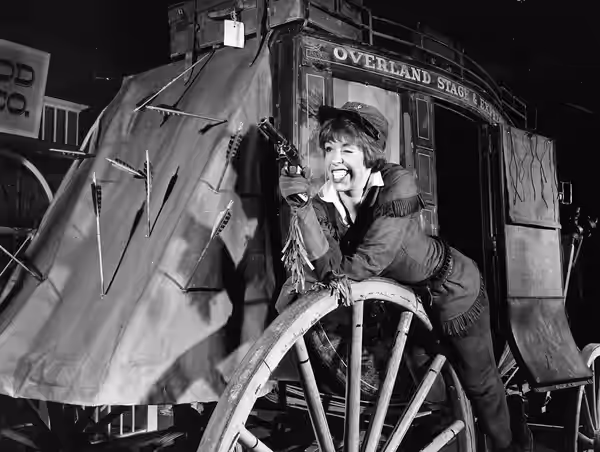 Photo of Carol Burnett as Calamity Jane from a television special of the same name based on the film and musical. (1963)