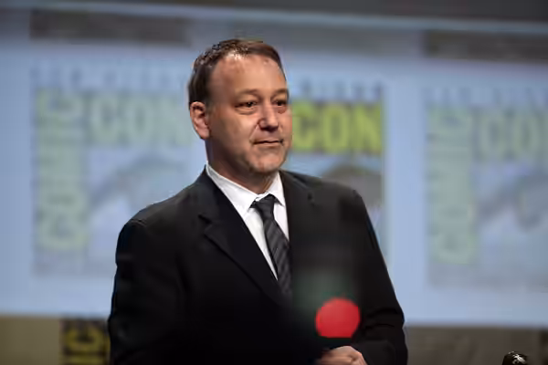 Sam Raimi speaking at the 2014 San Diego Comic Con International at the San Diego Convention Center in San Diego, California. Please attribute to Gage Skidmore