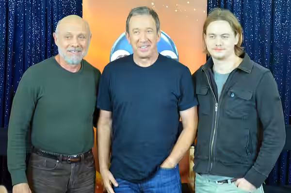 Actors Héctor Elizondo &amp; Tim Allen &amp; Christoph Sanders On the Set of ABC's “Last Man Standing” 2012.