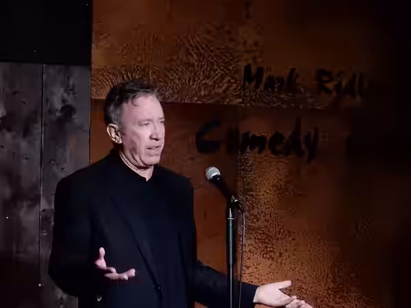 Tim Allen during a surprise set at Mark Ridley's Comedy Castle. (2014)