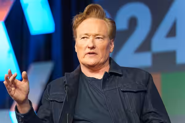 Conan O'Brien speaking at South by Southwest 2024
