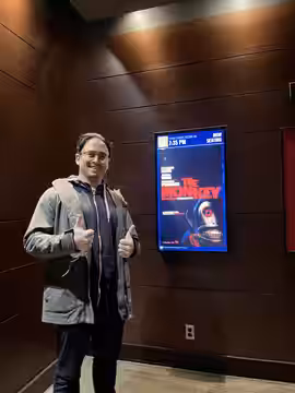 Greg Ng at screening for The Monkey February 2025