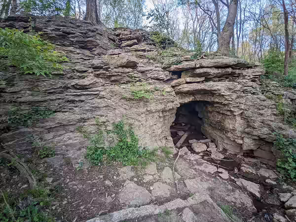 Cave Spring is a natural spring in the Argentine Limestone formation that was developed into a water source and cooling source for a farm and dairy. The locatio (2023)