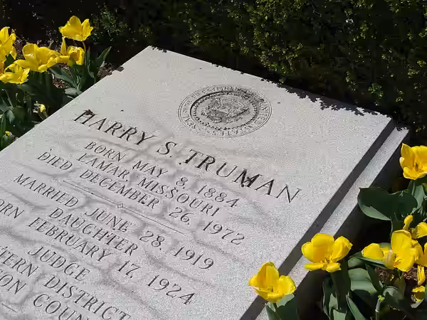 Detail of Truman's Grave - Harry S. Truman Presidential Library - Independence - Missouri - USA