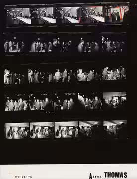 The photo contact sheet, identified as A9603 by the White House Photographic Office (WHPO), is housed at the Gerald R. Ford Presidential Library, a branch of th (1976)