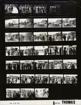 The photo contact sheet, identified as A9600 by the White House Photographic Office (WHPO), is housed at the Gerald R. Ford Presidential Library, a branch of th (1976)