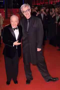 Martin Scorsese and Wim Wenders on the red carpet of the Honorary Golden Bear gala at the Berlinale 2024