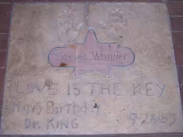 Handprint of Stevie Wonder in Atlantic City Boardwalk New Jersey USA 2006