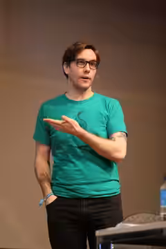 Jacob Appelbaum speaking on the anonymity network Tor at the 30th Chaos Communication Congress (2013)