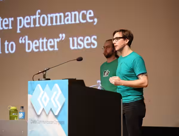 Jacob Appelbaum speaking on the anonymity network Tor at the 30th Chaos Communication Congress (2013)