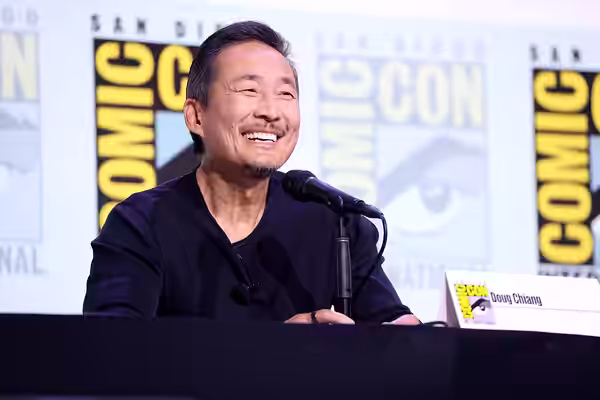 Doug Chiang speaking at the 2025 San Diego Comic Con International, for "Lucas Museum of Narrative Art", at the San Diego Convention Center in San Diego, Califo