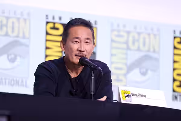 Doug Chiang speaking at the 2025 San Diego Comic Con International, for "Lucas Museum of Narrative Art", at the San Diego Convention Center in San Diego, Califo