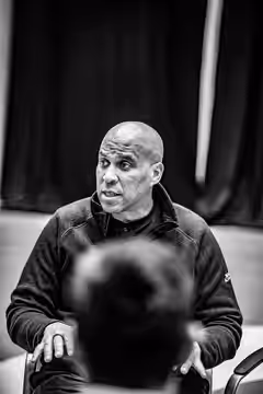 U.S. Senator Cory Booker and Mark Kelly among other U.S. Representatives meet with U.S. Army Paratroopers assigned to the 82nd Airborne Division in Jasionka, Po