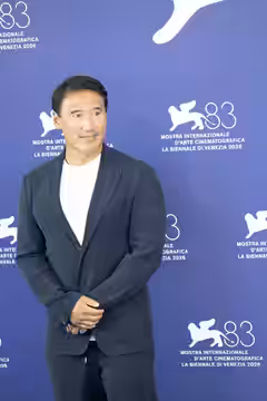 Jimmy Chin, director, at 82nd Venice International Film Festival in Venice, Italy for the film Everest: The Other Side. (2026)