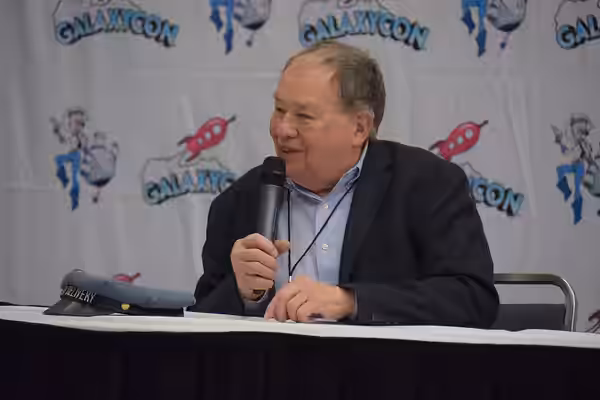 David Newell at a Q&amp;A panel during the GalaxyCon Richmond 2020.