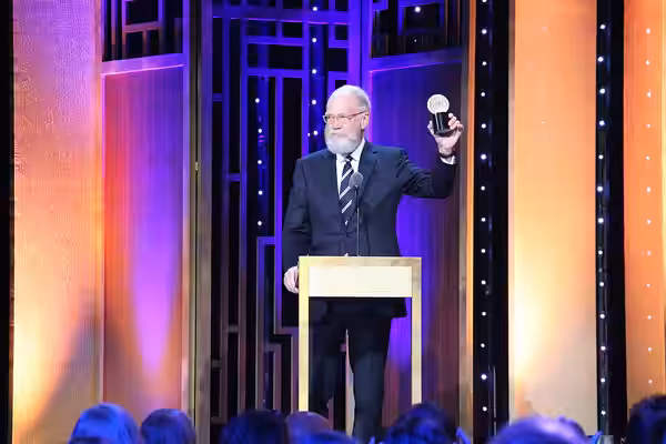 David Letterman accepting his Individual Peabody Award. (Photo/Sarah E. Freeman/Grady College, freemans@uga.edu in New York City, Georgia, on Saturday, May 21,  (2016)