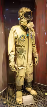 The bio-isolation suit worn by Michael Collins during his quarantine after the Apollo 11 moon landing. (2018)