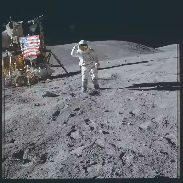 Apollo 16 Hasselblad image from film magazine 113/A - Orbit &amp; Post-Ldg.This photo is used in Figure 4-12 of the Apollo 16 Preliminary Science Report (NASA S (2015)