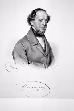 Heinrich Grob (1799-1855), Seidenfabrikant, Amateurmusiker, Freund Schuberts. (1850)