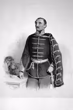 Johann Karl Umlauff von Frankwell (1796-1861), Beamter, Oberlandesgerichtspräsident, Musikliebhaber, Freund Schuberts. Lithographie von Josef Kriehuber, 1856