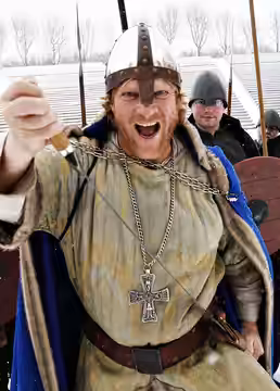 Norwegian actor no:Sven Nordin as king Olaf II of Norway in the The Saint Olav Drama at Stiklestad 2009