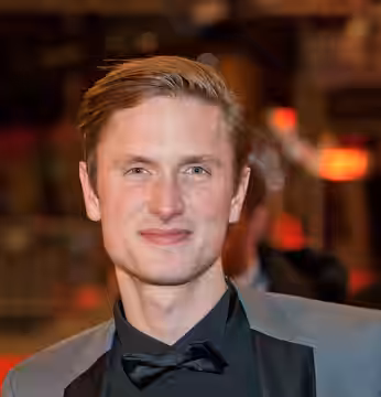 Danish actor Mikkel Boe Følsgaard after the European Shooting Stars Award Ceremony (2013)