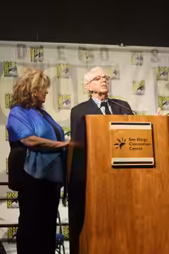 Hunter and Stan Freberg at the San Diego ComicCon 2009.