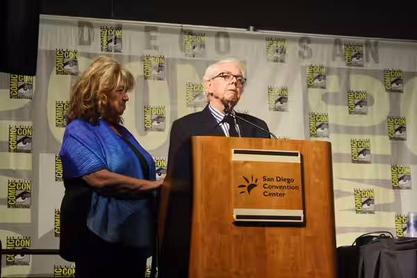 Hunter and Stan Freberg at the San Diego ComicCon 2009.