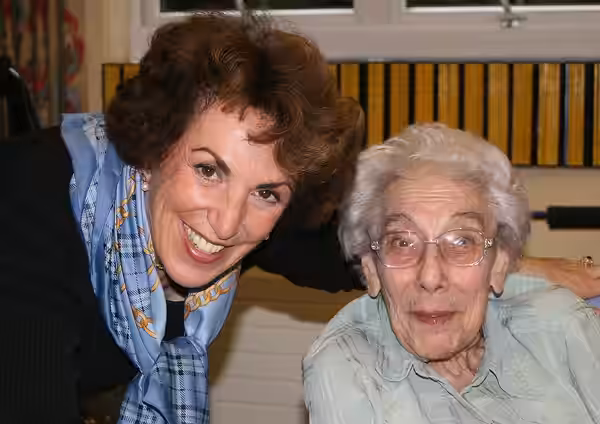 Edwina Currie and resident at Nightingal House, London, 2009