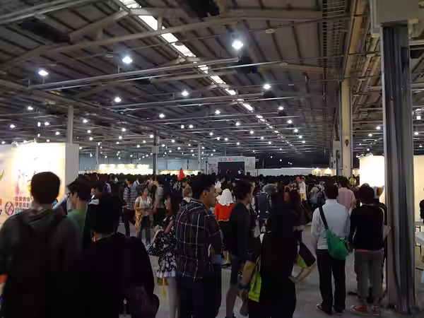 ​2013臺中動漫節，能登麻美子脫口秀的最外圍。依會場規定，只能拍攝最外圍。