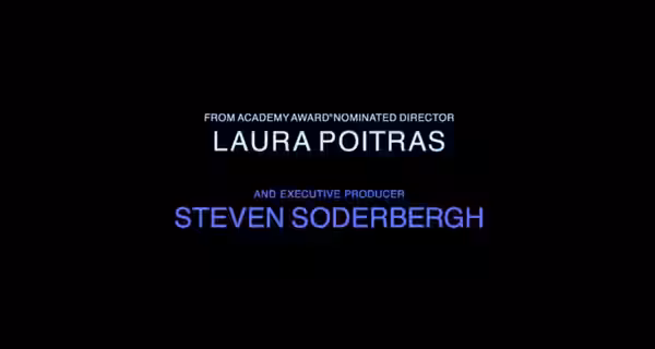 Film trailer for Citizenfour by director Laura Poitras, screenshot at 74 seconds. (2014)