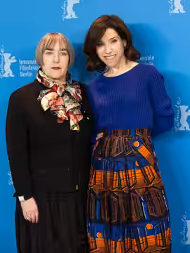 Director Aisling Walsh and actress Sally Hawkins at the presentation of the movie Maudie at the Berlinale 2017