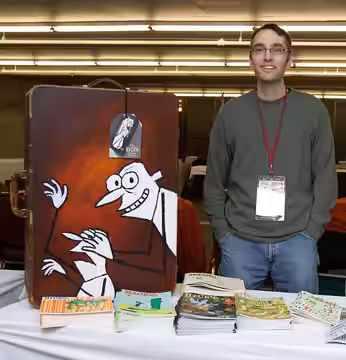 Graham Annable, creator of "Grickle" and " Hickee" comics, at the 2007 Stumptown Comics Festival, in Portland, Oregon.