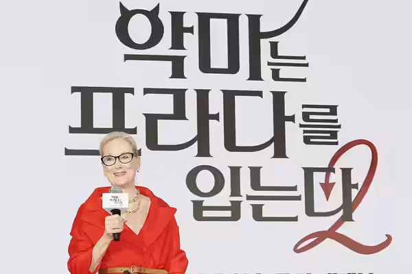 Press conference for the film "The Devil Wears Prada 2" April 8, 2026 Four Seasons Hotel Seoul, Seoul Ministry of culture, sports and Tourism Official Photograp