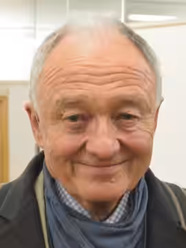 Ken Livingstone after speaking in the BBC Radio 4 Any Questions? programme at the Nexus Methodist Church, Bath, on 15 January 2016. This photograph is taken in 
