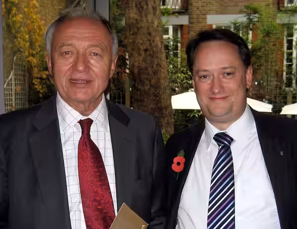 Labour Party British Politician - Ken Livingtsone former London Mayor and former Labour Party politician - (picture, Arts Club, Dover Street, London, 2009 with  (2019)