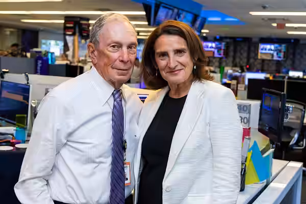 Teresa Ribera, on the right, and Mike Bloomberg, UN Secretary-General's Special Envoy for Climate Ambition and Solutions