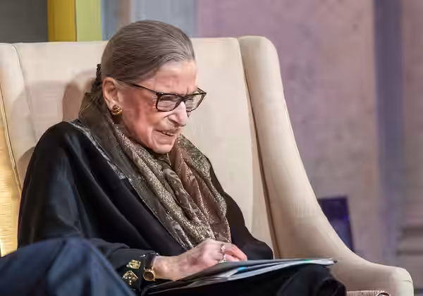 U. S. Supreme Court Justice Ruth Bader Ginsburg and LBJ Foundation President and CEO Mark K. Updegrove discuss the justice’s trailblazing career at the Library  (2020)