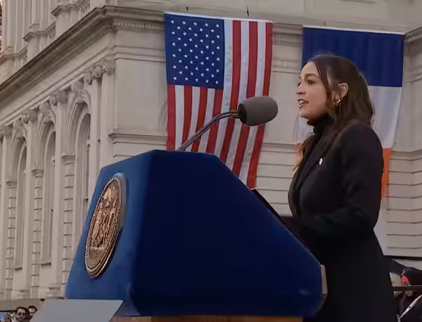 Representative Alexandria Ocasio-Cortez at Zohran Mamdani's inauguration. (2026)